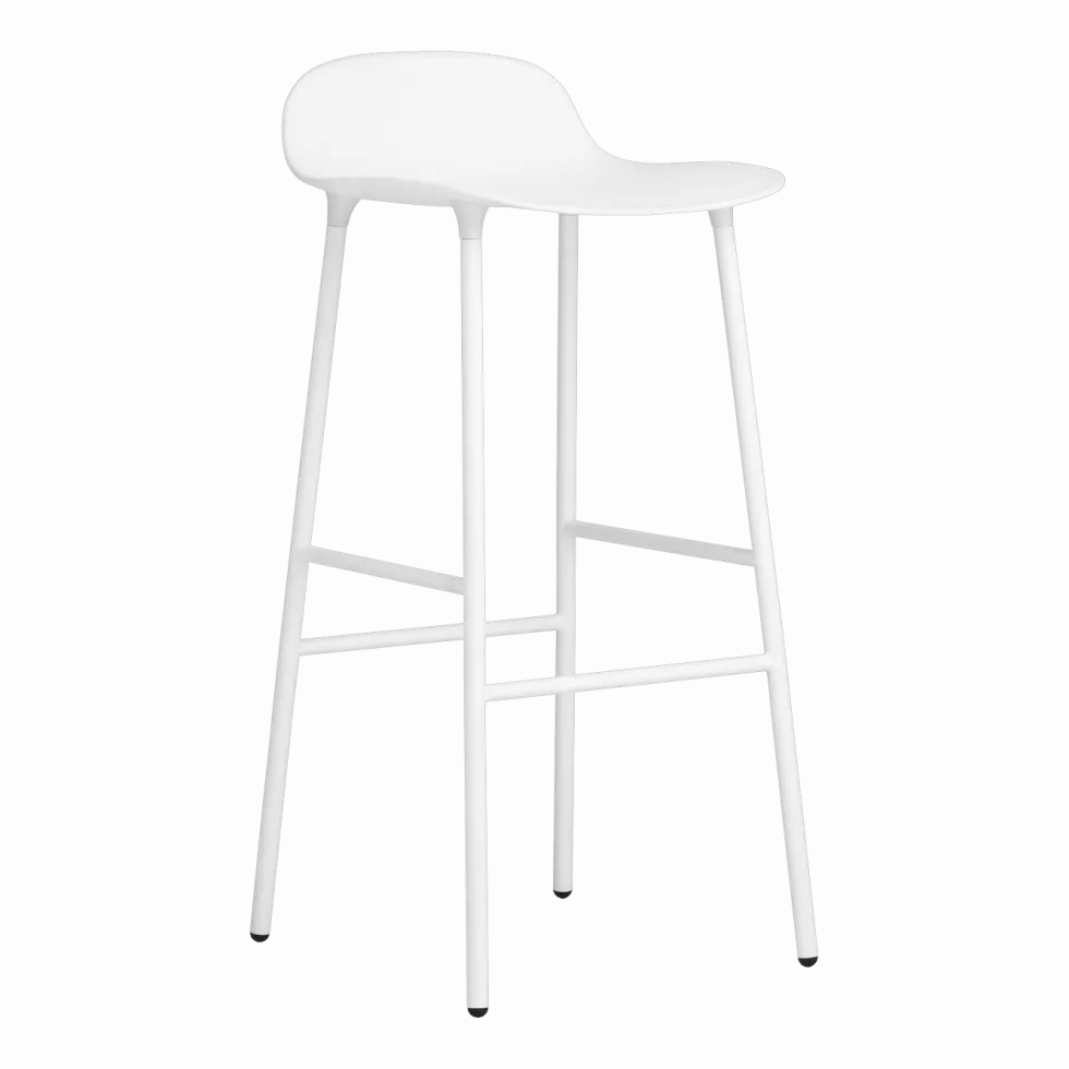 Tabouret de bar en acier et pp blanc 75 cm Form - Normann Copenhagen
