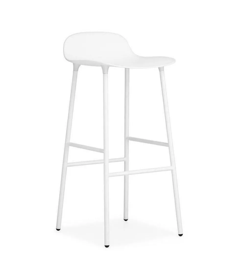 Tabouret de bar en acier et pp blanc 75 cm Form - Normann Copenhagen