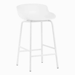 Tabouret de bar en acier et pp blanc 65 cm Hyg - Normann Copenhagen