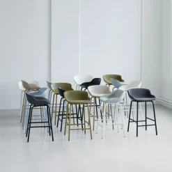 Tabouret de bar en acier et pp blanc 65 cm Hyg - Normann Copenhagen
