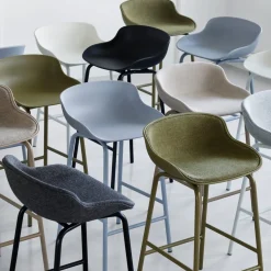 Tabouret de bar en acier et pp blanc 65 cm Hyg - Normann Copenhagen