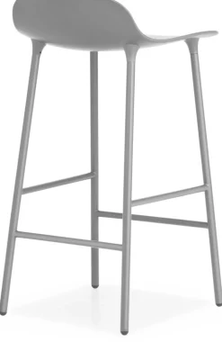 Tabouret de bar en acier et pp gris 65 cm Form - Normann Copenhagen