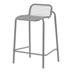 Tabouret de bar en acier gris 65cm Vig Robinia - Normann Copenhagen