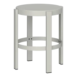 Tabouret de bar en acier gris galet 35x45cm Doon - noo.ma