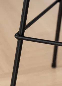 Tabouret de bar en acier noir 30x70cm Barni - Metallbude