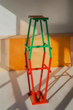 Tabouret de bar en bois de chêne et acier vert jade 65cm Tabourete 8 - Hay