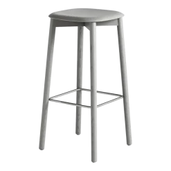 Tabouret de bar en bois de chêne gris 75 cm Soft Edge 32 - HAY