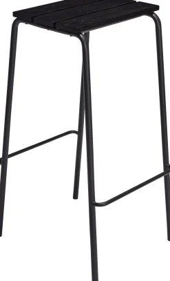 Tabouret de bar en bois de frêne et métal noir Stilt - Hübsch