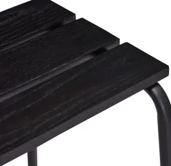 Tabouret de bar en bois de frêne et métal noir Stilt - Hübsch