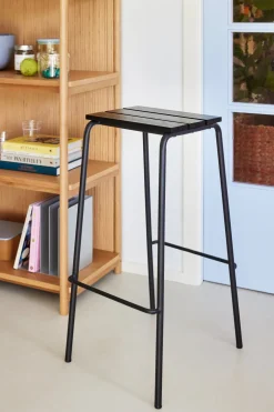 Tabouret de bar en bois de frêne et métal noir Stilt - Hübsch