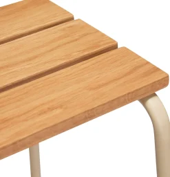 Tabouret de bar en bois de frêne et métal sable Stilt - Hübsch