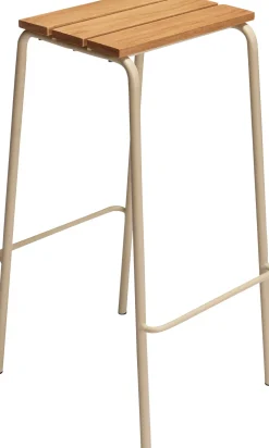Tabouret de bar en bois de frêne et métal sable Stilt - Hübsch