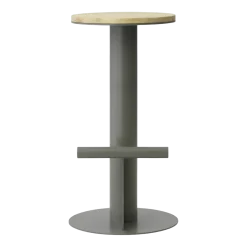 Tabouret de bar en bois de pin et acier gris 75 x 40 cm Pole - Normann Copenhagen