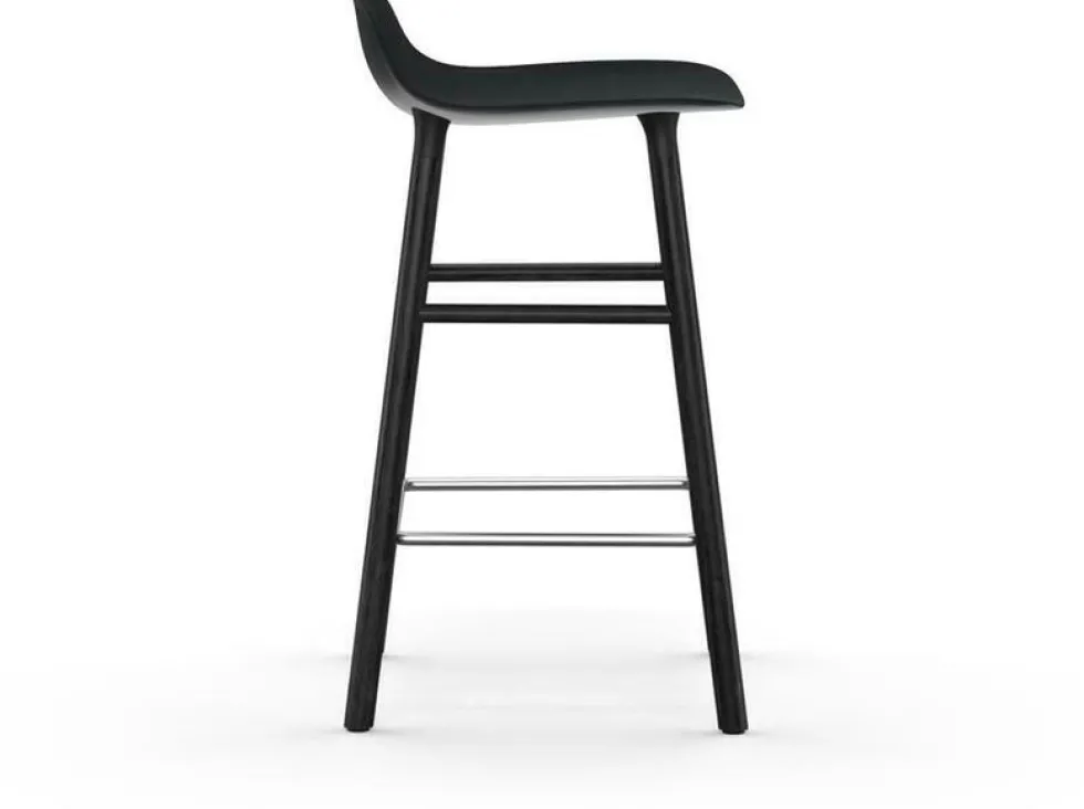 Tabouret de bar en bois noir et pp noir 65 cm Form - Normann Copenhagen