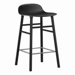 Tabouret de bar en bois noir et pp noir 65 cm Form - Normann Copenhagen