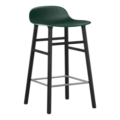Tabouret de bar en bois noir et pp vert 65 cm Form - Normann Copenhagen