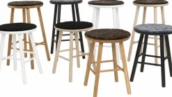 Tabouret de bar en bouleau blanc 63 cm ZigZag - Hans K