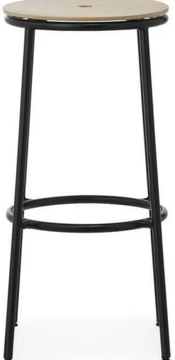 Tabouret de bar en chêne et acier noir 75 cm Circa Oak - Normann Copenhagen