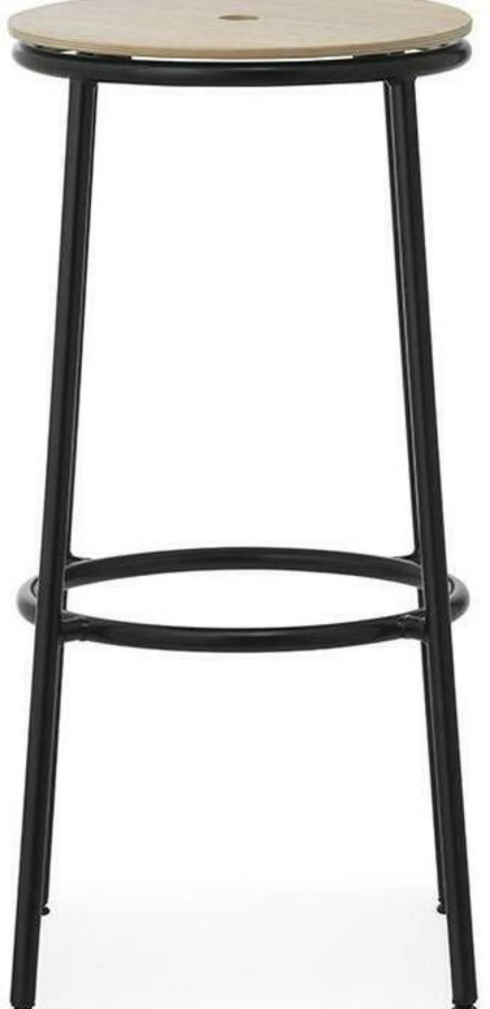 Tabouret de bar en chêne et acier noir 75 cm Circa Oak - Normann Copenhagen
