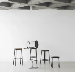 Tabouret de bar en chêne et acier noir 75 cm Circa Oak - Normann Copenhagen