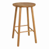 Tabouret de bar en chêne huilé 63 cm ZigZag - Hans K