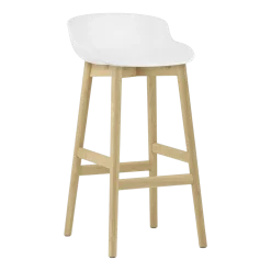 Tabouret de bar en chêne laqué et pp blanc 75 cm Hyg - Normann Copenhagen