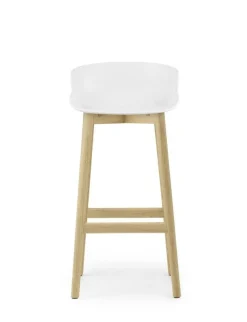 Tabouret de bar en chêne laqué et pp blanc 75 cm Hyg - Normann Copenhagen