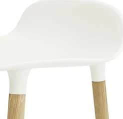 Tabouret de bar en chêne naturel et pp blanc 65 cm Form - Normann Copenhagen