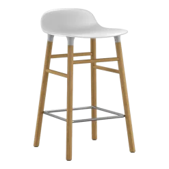 Tabouret de bar en chêne naturel et pp blanc 65 cm Form - Normann Copenhagen