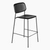 Tabouret de bar en chêne noir et acier High Soft Edge 95 - HAY