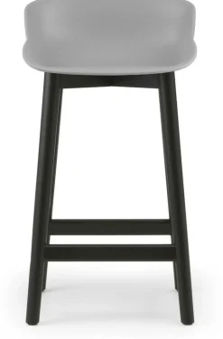 Tabouret de bar en chêne vernis noir et pp gris 65 cm Hyg - Normann Copenhagen