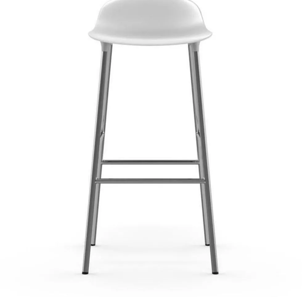 Tabouret de bar en chrome et pp blanc 75 cm Form - Normann Copenhagen