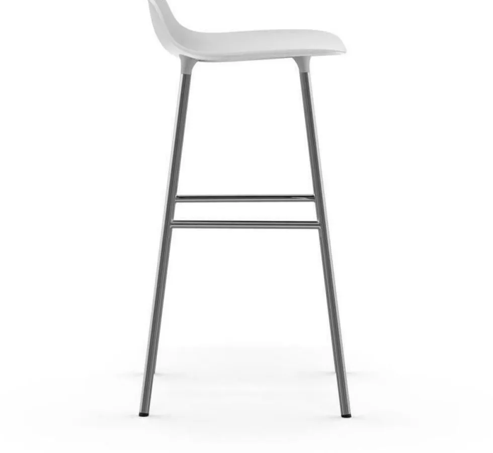 Tabouret de bar en chrome et pp blanc 75 cm Form - Normann Copenhagen
