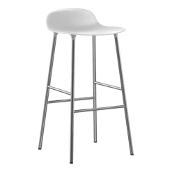 Tabouret de bar en chrome et pp blanc 75 cm Form - Normann Copenhagen