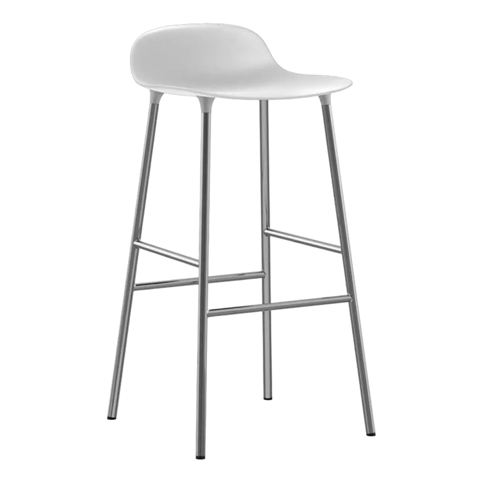 Tabouret de bar en chrome et pp blanc 75 cm Form - Normann Copenhagen