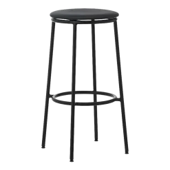 Tabouret de bar en cuir noir et acier noir 75 cm Circa Ultra Leather noir Ultra 41599 - Normann Copenhagen