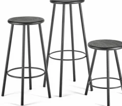 Tabouret de bar en fer noir 80cm - Serax