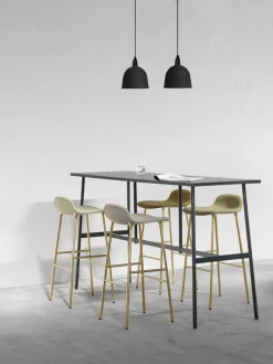 Tabouret de bar en laiton et pp gris 65 cm Form - Normann Copenhagen