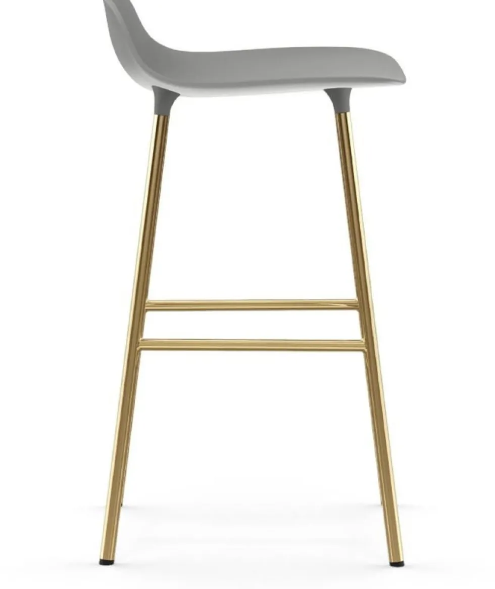 Tabouret de bar en laiton et pp gris 65 cm Form - Normann Copenhagen