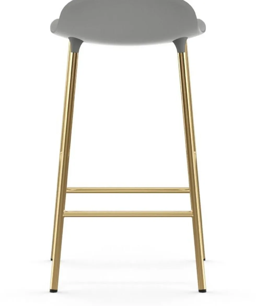 Tabouret de bar en laiton et pp gris 65 cm Form - Normann Copenhagen