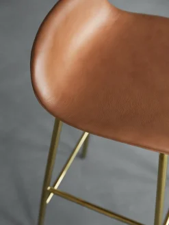Tabouret de bar en laiton et pp gris 65 cm Form - Normann Copenhagen