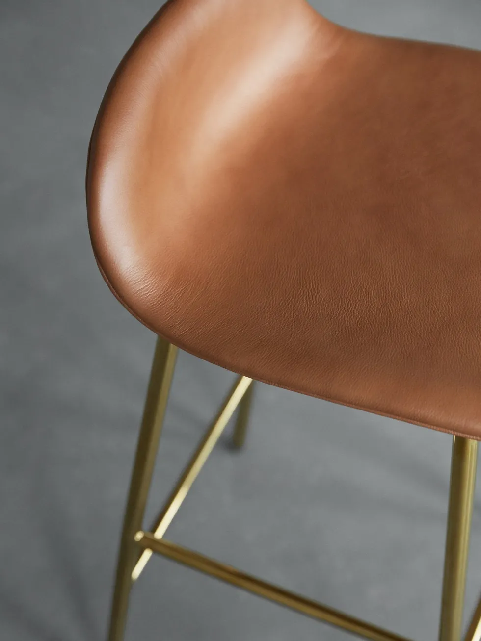 Tabouret de bar en laiton et pp gris 65 cm Form - Normann Copenhagen
