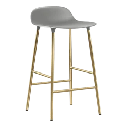 Tabouret de bar en laiton et pp gris 65 cm Form - Normann Copenhagen