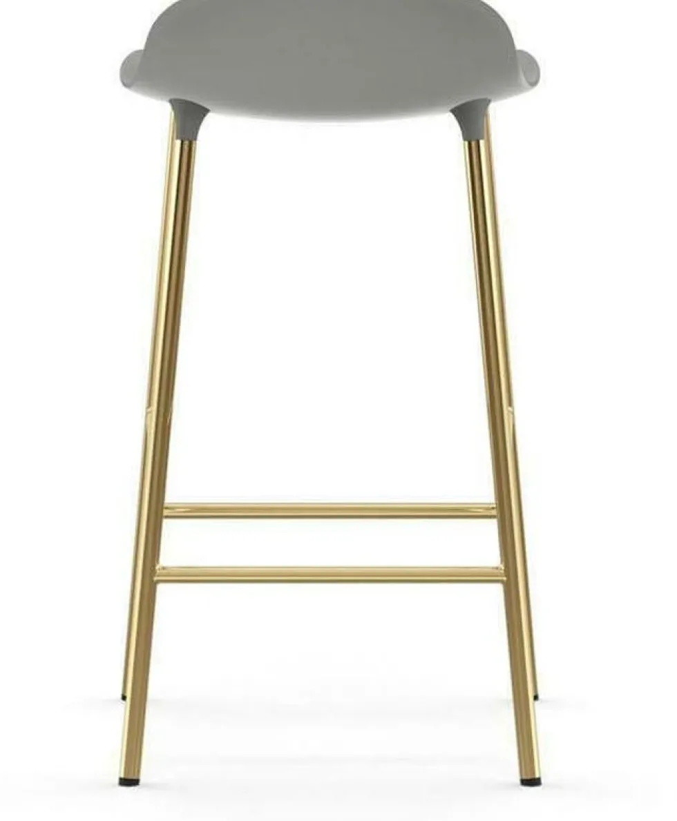 Tabouret de bar en laiton et pp gris 65 cm Form - Normann Copenhagen