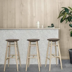 Tabouret de bar en liège clair et bois naturel Drifted - Hem