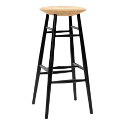 Tabouret de bar en liège clair et bois noir Drifted - Hem