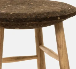 Tabouret de bar en liège foncé et bois naturel Drifted - Hem