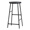 Tabouret de bar en métal et bois noir 65 cm Cornet - HAY