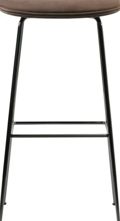 Tabouret de bar en métal noir et cuir nubuck Beetle - Gubi