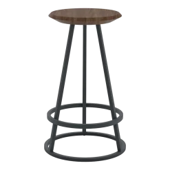 Tabouret de bar en noyer 65 cm Gustave - Hartô